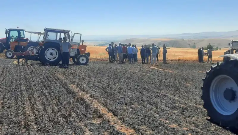 Yozgat'ta 100 Dönüm Tarım Alanı Yangında Kül Oldu: Çiftçilerin Umutları Sönmüş Görünüyor