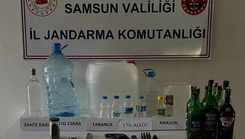 Samsun'da Sahte İçecek Operasyonu: Yüzlerce Litre Yakalandı
